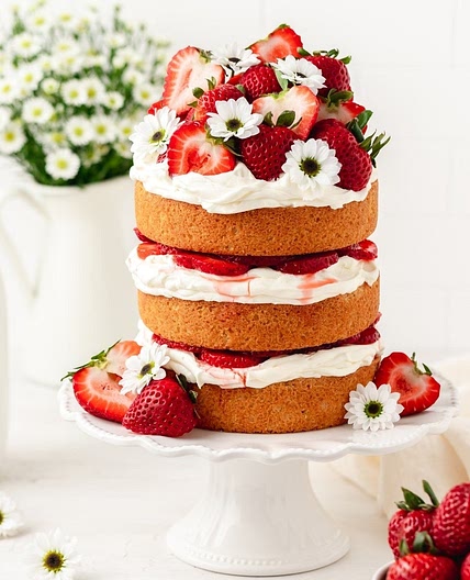 Strawberry Shortcake Layer Cake