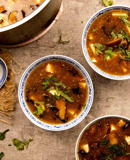 Vegan Hot & Sour Soup (with Taiwanese Sha Cha Sauce)