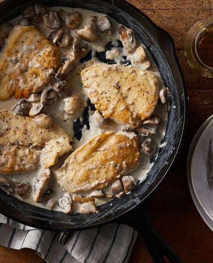 Creamy Parmesan Garlic Mushroom Chicken