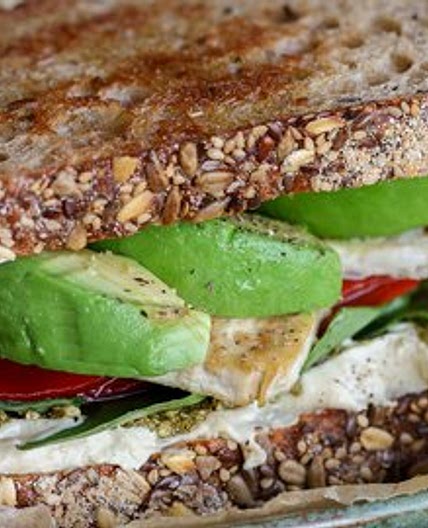 Roasted Bell Pepper Pesto Sandwich