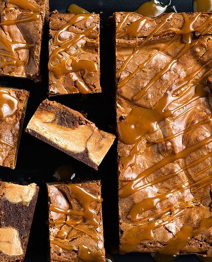 Condensed milk fudge swirl brownie