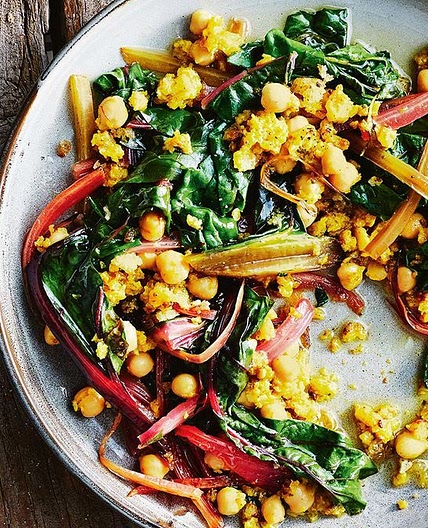 Rainbow chard with chickpeas
