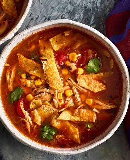 Slow Cooker Chicken Tortilla Soup