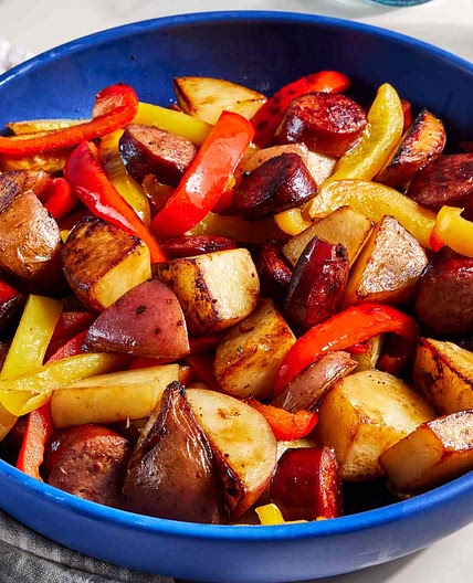 Kielbasa with Peppers and Potatoes