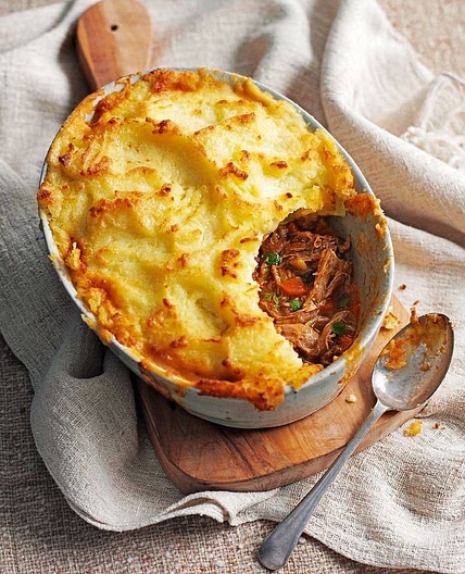 Leftover lamb shepherd’s pie