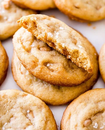 Salted Vanilla Toffee Cookies