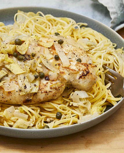 Chicken Piccata with Artichoke Hearts