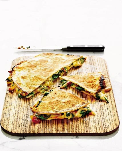 Quick vegetarian quesadillas