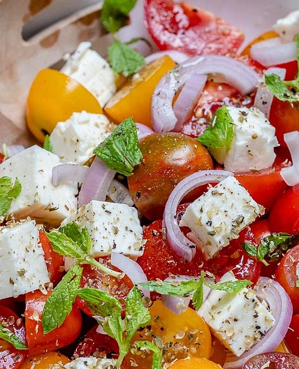 Fresh Garden Cherry Tomato + Feta Salad