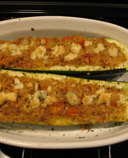 Quinoa Stuffed Zucchini Boats