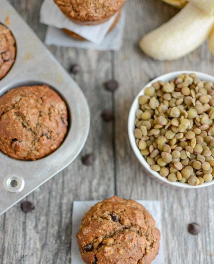 Lentil Banana Muffins