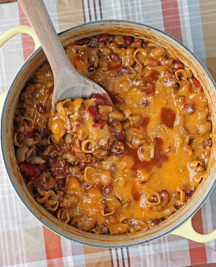 One-Pot Cheesy Chili Mac