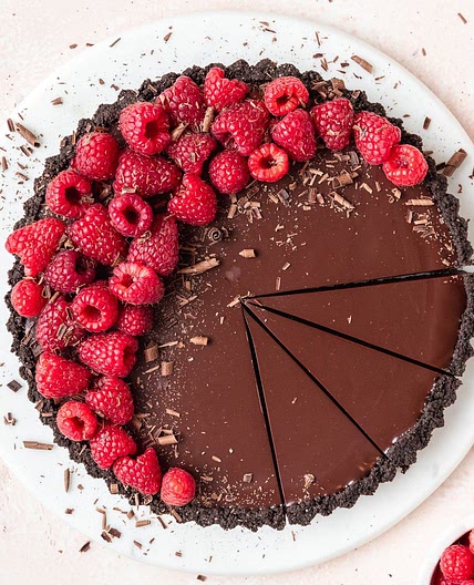 Dark Chocolate Raspberry Tart