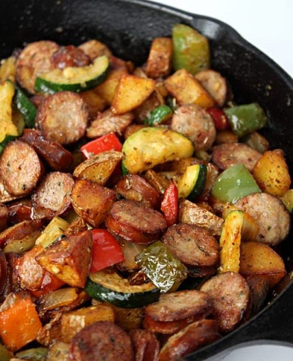 Chicken Sausage and Vegetable Skillet