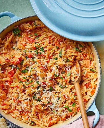 One-pot tomato orzo