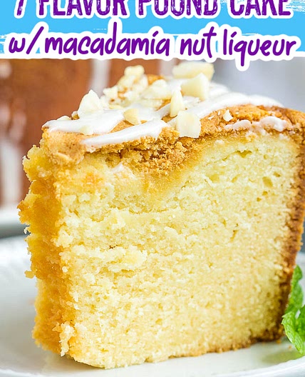 7 Flavor Pound Cake with Macadamia Nut Glaze