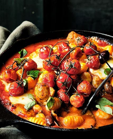 One-pot baked gnocchi and sausage