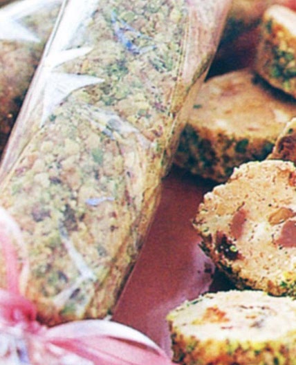 Chocolate, fruit and nut logs