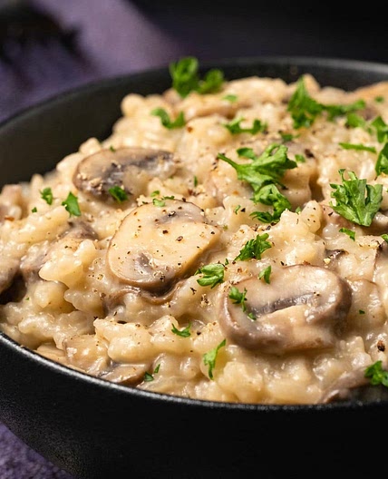 Creamy Vegan Mushroom Risotto