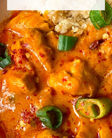 Keto chicken curry – chicken with curry coconut sauce