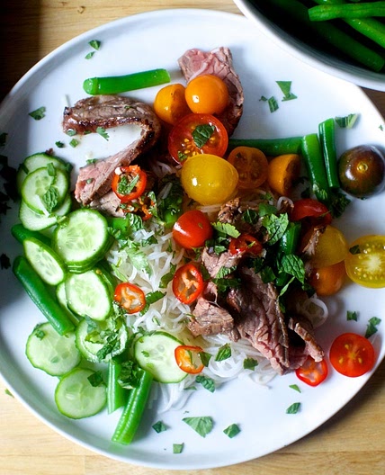 Garlic Lime Steak and Noodle Salad