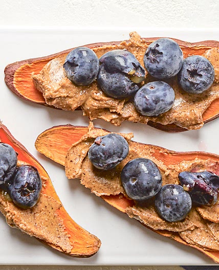 Almond Butter and Blueberry Sweet Potato Toast