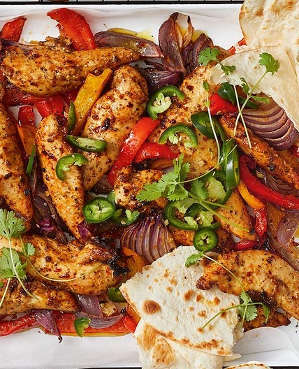 Chicken fajita tray bake recipe