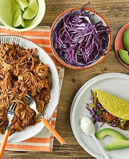 Pulled pork tacos with pineapple salsa
