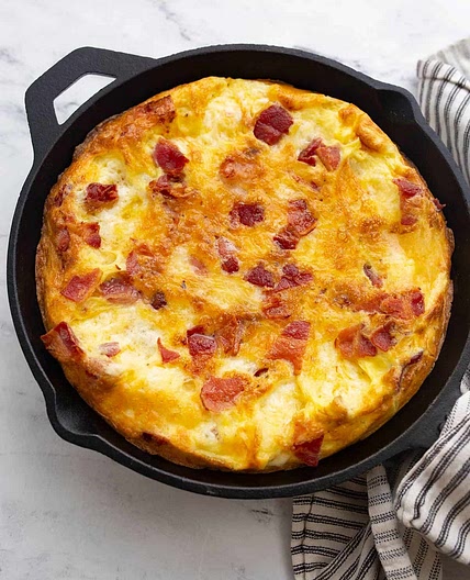 Keto Frittata with Brie and Bacon