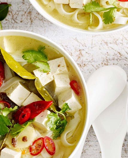 Hot and sour tofu soup