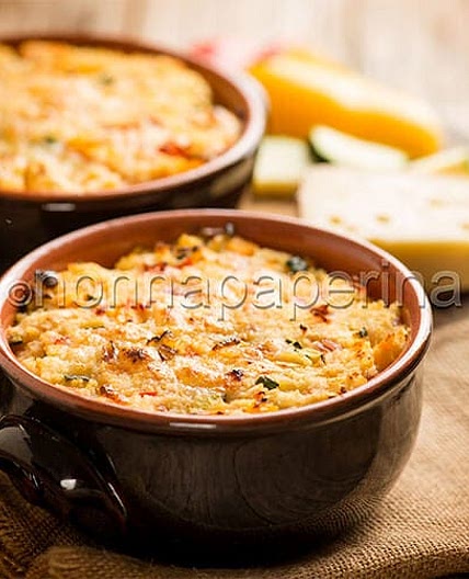 Sformato di miglio con verdure, un primo rustico