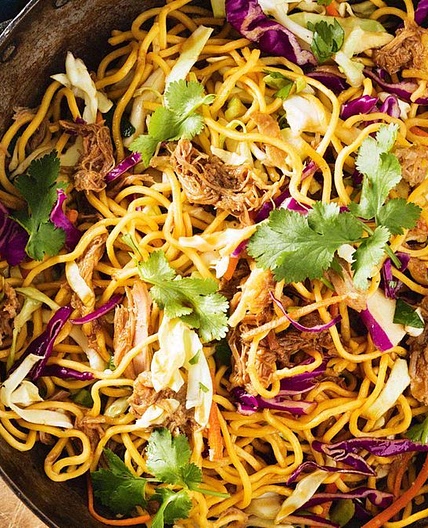 Quick pork chow mein