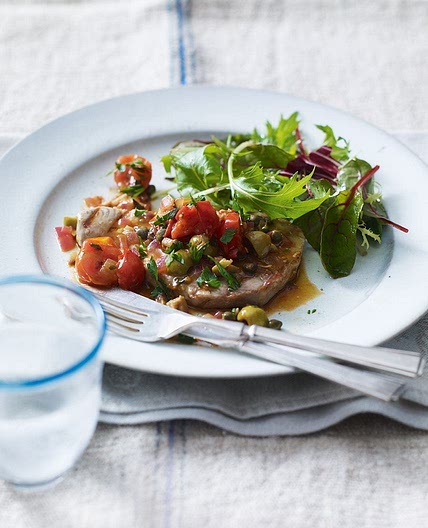 Griddled tuna stemperata