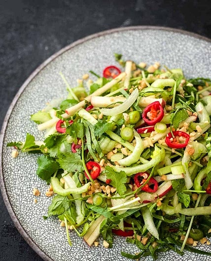 Pak Choy Salad with Coriander Lime Dressing