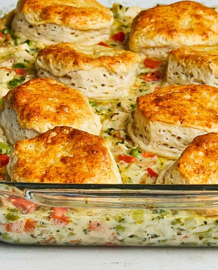 Mom's Fabulous Chicken Pot Pie with Biscuit Crust