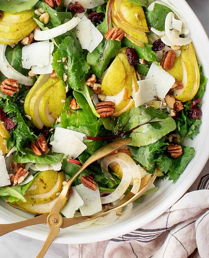 Pear Salad with Balsamic and Walnuts