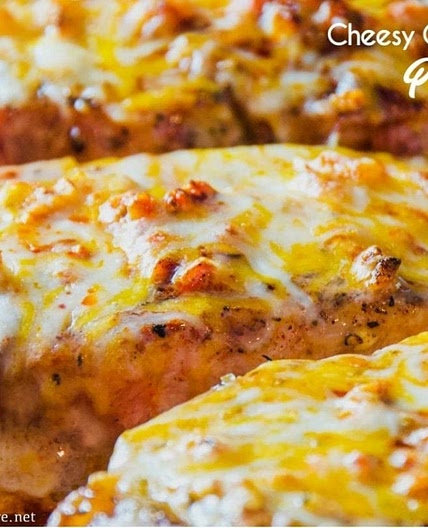 Cheesy Garlic and Brown Sugar Pork Chops