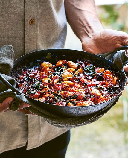 Greek-style giant baked beans