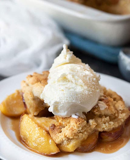 Easy Grain-Free Peach Cobbler with Almond Flour