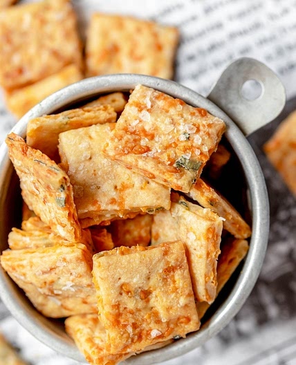 Cheesy Sourdough Discard Crackers