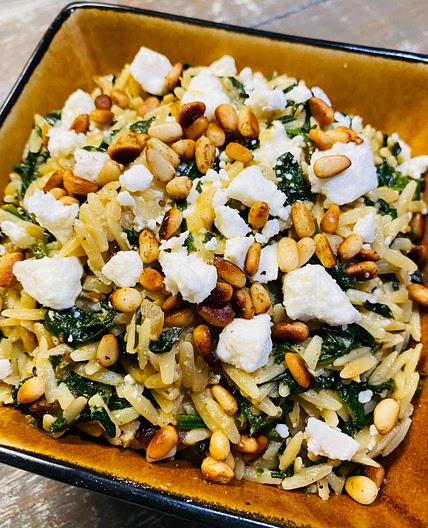 Spinach Feta Lemon Orzo