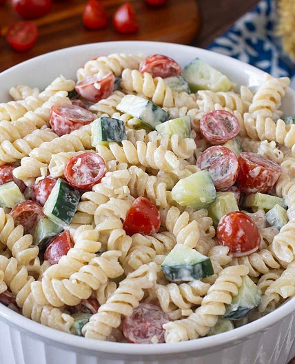 Creamy Garlic Pasta Salad Recipe