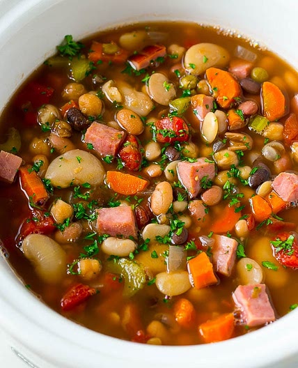 Slow Cooker Ham and Bean Soup