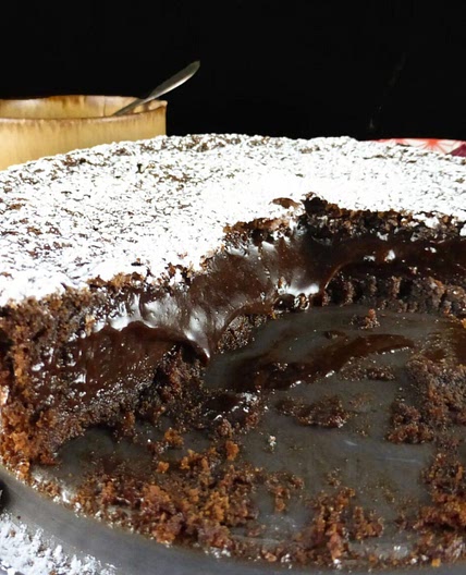 Swedish Nutella Spelt Kladdkaka (with Nutella Cream)