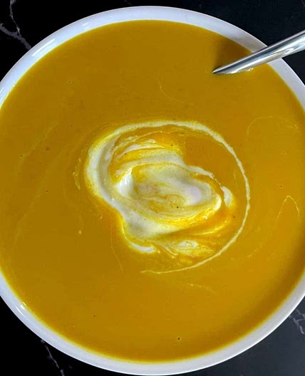 Low Carb Roasted and Curried Butternut Squash Soup
