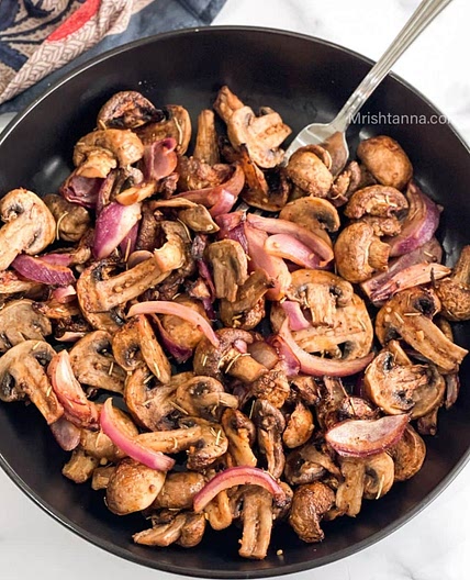 Air Fryer Mushrooms And Onions