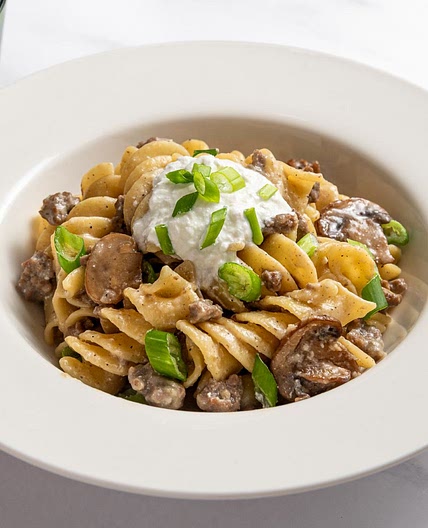 Ground Beef Stroganoff Noodles
