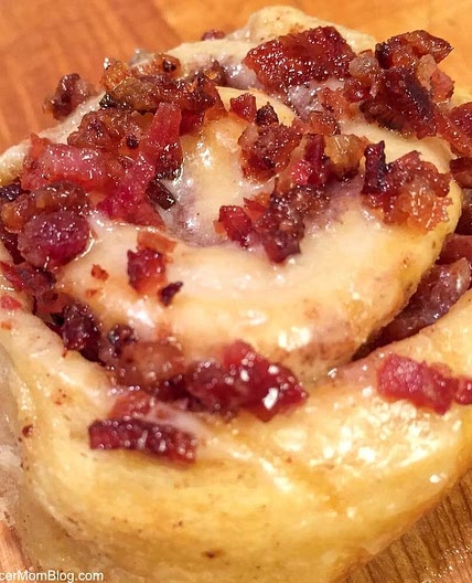 Easy Maple Bacon Cinnamon Rolls