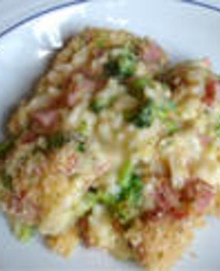 Ham Broccoli Rice and Cheese Casserole