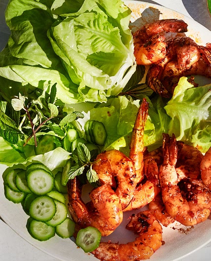 Spicy Shrimp Lettuce Wraps